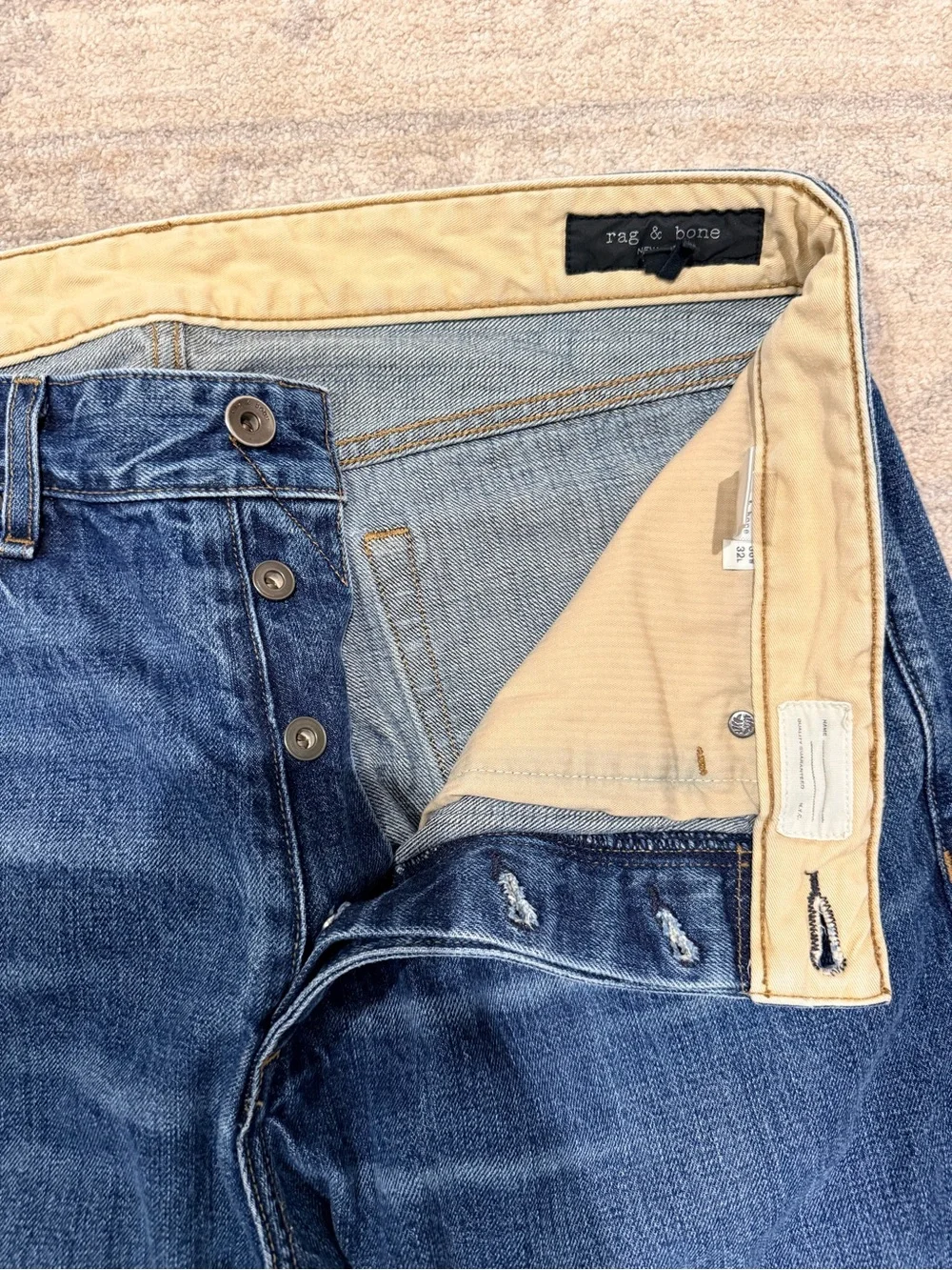 rag & bone Straight-Leg Indigo Denim Jeans